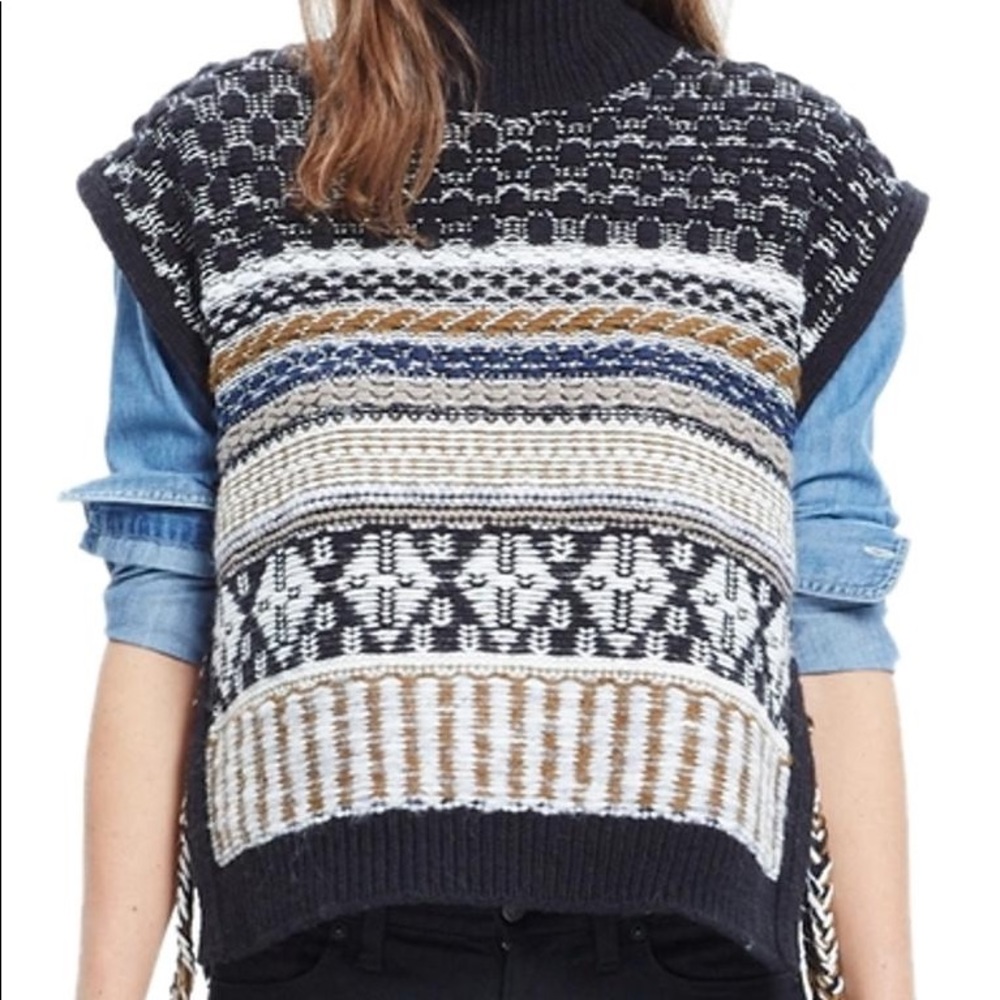 Madewell Fairisle Knit Sweater Vest XS